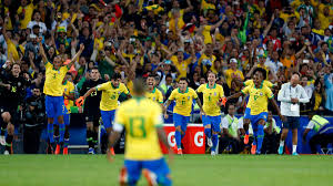 Los jugadores se retiran del campo. Brazil 3 1 Peru Gabriel Jesus And Richarlison Inspire Copa America Final Win Mirror Online