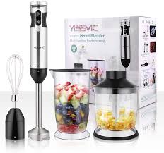 Yissvic Hand Blender 1000w 700ml Immersion Blender 9 Speed Control 4 In 1 Powerful Stick Blender Chopper Whisk Bpa Free 500ml Food Grinder For Sauces Smoothie Puree Infant Food Yissvic