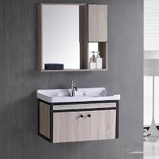 This style of bathroom vanity cabinet is called a vessel vanity. Brizzio 6601 Luxury Beige Stainless Steel Bathroom Cabinet Withmirror
