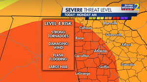 Tornado watch in the area extended until midnight. Tornado Threat For Metro Atlanta Expected Overnight