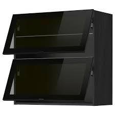 Ikea Metod Wall Cab Horizontal W 2 Glass Doors In 2020 Glass Door Glass Kitchen Cabinets Smoked Glass