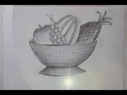 Maybe you would like to learn more about one of these? How To Draw A Still Life Fruits In Pencil Step By Step Youtube Fruits Drawing Fruit Bowl Drawing Tropical Illustration