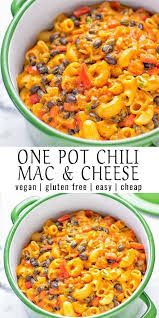 This Vegetarian Chili Mac Amp Cheese Is Super Creamy Vegan Gluten Free And A One Pot Casse In 2020 Tasty Vegetarian Recipes Vegan Dinner Recipes Easy One Pot Meals