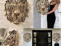 Amazon.com: ZGSYH Large Lion Head Wall Decor,New Handmade ...