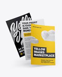 The best free psd logo mockups we've found from the amazing sources. Three A4 Papers Mockup In Stationery Mockups On Yellow Images Object Mockups