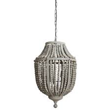 28 French Vintage Gray Wood Bead Anthropologie Style Farmhouse Chandelier New Wooden Bead Chandelier Wood Bead Chandelier Beaded Chandelier
