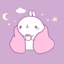 Anime, molang, pink color, studio shot, no people, sweet, celebration. Sleepy Molang Molang Pastel Theme Hello Kitty