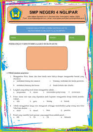 Semoga bisa membantu guru atau siswa yang sedang belajar tentang materi seni. Seni Budaya Kelas 7 Bab 1 Worksheet