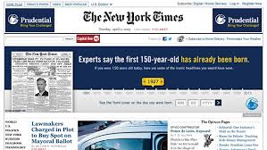 The New York Times Tries Another Interactive Ad Unit New Times Prudential New York Times