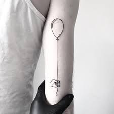 Hand Poke Balloon Tattoo By Jake Haynes Jakehaynes Pokeeeeeeoh Handpoke Sticknpoke Linework Balloon Balloon Tattoo Tattoos Tattoos For Guys