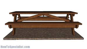 8 Foot Picnic Table Plans Howtospecialist How To Build Step By Step Diy Plans In 2020 Picnic Table Plans Picnic Table Diy Picnic Table