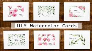 This is quick watercolor flowers card and hand lettering tutorial for beginner artist.so ho. Watercolor Tutorial Diy Spring Holiday Greeting Cards Youtube