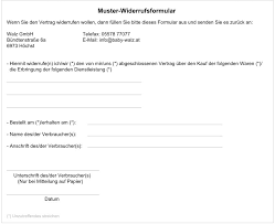Kfz nutzungsvertrag privat muster kostenlos. Widerrufsformular Baby Walz