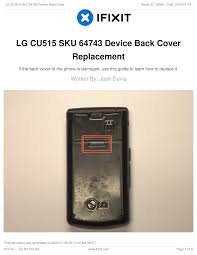 LG CU515 SKU 64743 Device Back Cover ...