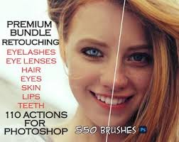 Skin Retouch Photoshop Actions: Airbrush, Soften, Glam (digital Download)