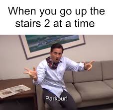 Parkour Michael Scott Meme Template