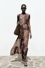 METALLIC THREAD PRINTED DRESS Zara
