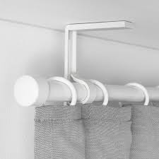 Betydlig Wall Ceiling Bracket White Ikea Diy Curtain Rods Curtain Rod Holders Ceiling Mounted Curtains