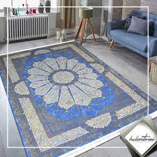 merinos oda hali 160x230 invista nf627 031 gold saks mavi halilar mavi hali