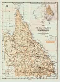Map Of Queensland 1893 Map Australia Map Old Maps