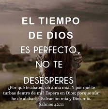 El Tiempo De Dios Es Perfecto Confia Tu Nuevo Anos 2017 Completo A Dios Quotes About God God Prayer God Loves Me