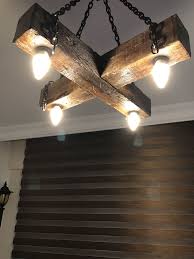 A Very Rustic Farmhouse Wooden Light Design Rustic Lighting Driftwood Chandelier Wooden Chandelier