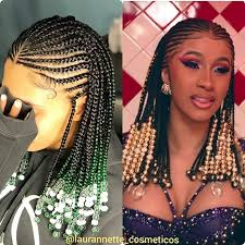 Start by picking 2 to 3 thin strands of hair to braid. Fulani Braids With Beads Fulani Braids With Beads In 2020 Braids For Black Hair Braided Hairstyles Natural Hair Braids