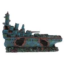 Top fin® coral cubes aquarium ornament. Top Fin Battleship Aquarium Ornament Fish Ornaments Petsmart