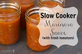 Slow Cooker Marinara Sauce With Fresh Tomatoes Up And Alive