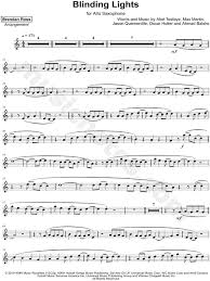 Check out our piano sheet music selection for the very best in unique or custom, handmade pieces from our sheet music shops. Brendan Ross Blinding Lights Sheet Music Alto Saxophone Solo In A Minor Download Print Sku Mn0205895