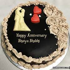 Wishing a very happy anniversary to bhaiya and bhabhi whom i love the most. Bhaiya Bhabhi Happy Anniversary Cakes Happy Chocolate Day Cake Name