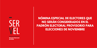 Estadísticas lista nominal y padrón electoral. Servicio Electoral De Chile Fotos Facebook