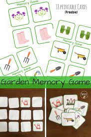 Gardening Memory Game Memory Games Flower Activities For Kids Printable Activities For Kids
