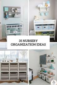 Nursery organization is very important. 35 Cute Yet Practical Nursery Organization Ideas Digsdigs Baby Room Organization Baby Nursery Storage Baby Nursery Organization