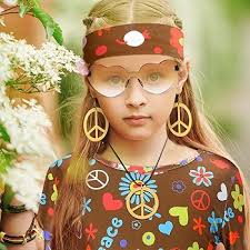 Disfraz Hippie Niña Disfraces De Años 60-70 (Hippies)