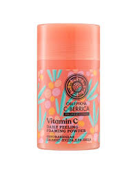 Organic altai oblepikha oil hydrates skin and promotes the formation of collagen, a structural protein essential for youthful skin. Natura Siberica Oblepikha C Berrica Daily Peeling Foaming Powder 35g