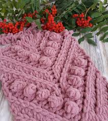 Pattern For Knitted Baby Blankets From Yarn Loops Alize Puffy Etsy Orgu Battaniye Modelleri Battaniye