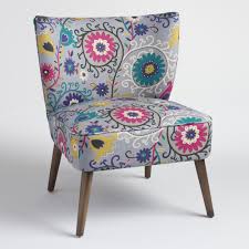 Our Plush Accent Chair Brings A Boho Vibe To Any Space With A Gray Pink And Upholstered Accent Chairs Floral Chair Accent Chairs
