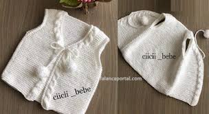 Sac Orgu Onlu Bebek Yelek Modeli Bebek Yelek Yelek Bebek