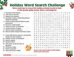 After the festive holiday season, the cold, bleak days of winter can see. Share A Holiday Word Search Puzzle With Your Older Child Scholastic Parents