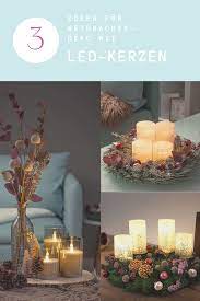 diy adventskranz led kerzen led kerzen kerzen led