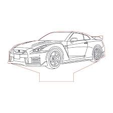 They can play games in the nursery like numbers. Nissan Gtr R35 3d Illusion Lamp Plan Vector File For Laser And Cnc 3bee Studio Nissan Gtr Gtr Drawing Nissan Gtr R35