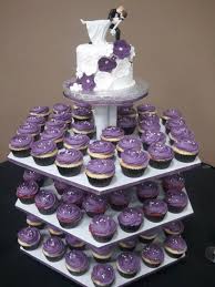 Purple Cupcake Wedding Cake Wedding Cakes With Cupcakes Chocolate Wedding Cake Purple Wedding Cupcakes