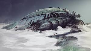 Artstation Crashed Alien Ship Speedpainting By Spart Dmitrii Ustinov Spaceship Art Sci Fi Ships Alien Ship