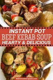 Slow Cooker Instant Pot Beef Kebab Soup Video Recipe In 2021 Beef Soup Slow Cooker Slow Cooker Soup Beef Soup Recipes