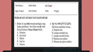 Soal 1 dan kunci jawaban. Soal Pat Ukk Akidah Akhlak Sma Ma Kelas 11 Kurikulum 2013 Tahun 2019