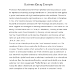Business Essay Example, Sample ✍️ Bookwormlab.com