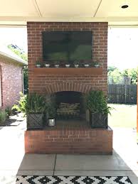 You can make a jig, or just use the finger method as shown below. Diy Painted Brick Exterior Fireplace Tutorial Dimples And Tangles