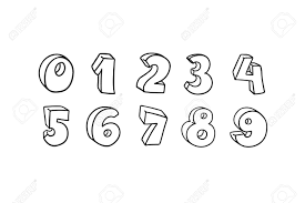 The classical latin alphabet consisted of 23 letters, 21 of which were derived from the etruscan alphabet. Vector Hand Drawn 3d Line Art Numbers Set Signs As Sketched Art Ouline Font Latin Alphabet