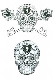 Black And White Sugar Skull Tattoo Pin On Tattoos